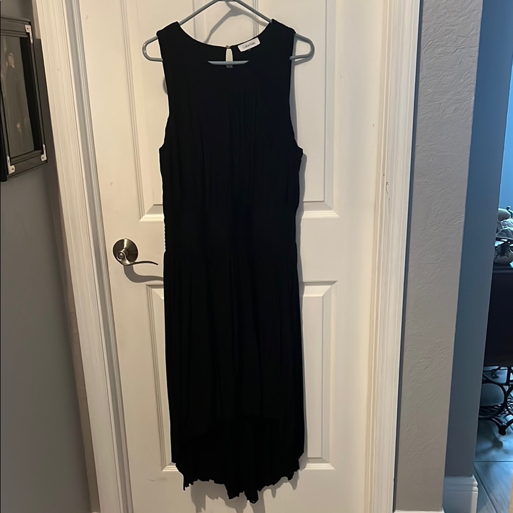 Black Halter High Low Cocktail Dress